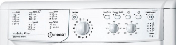 INDESIT IWUC 41051 C ECO EU ovládání